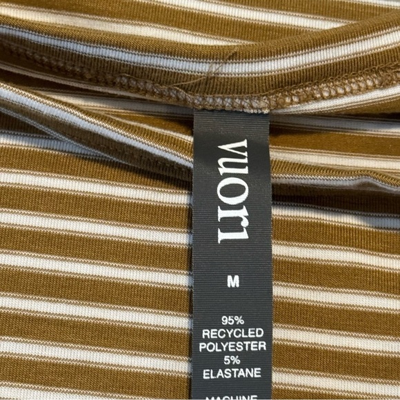 Vuori Men's Short Sleeve Current Stripe Tee Color: Bronze Size Medium V1021 fall - Picture 5 of 16